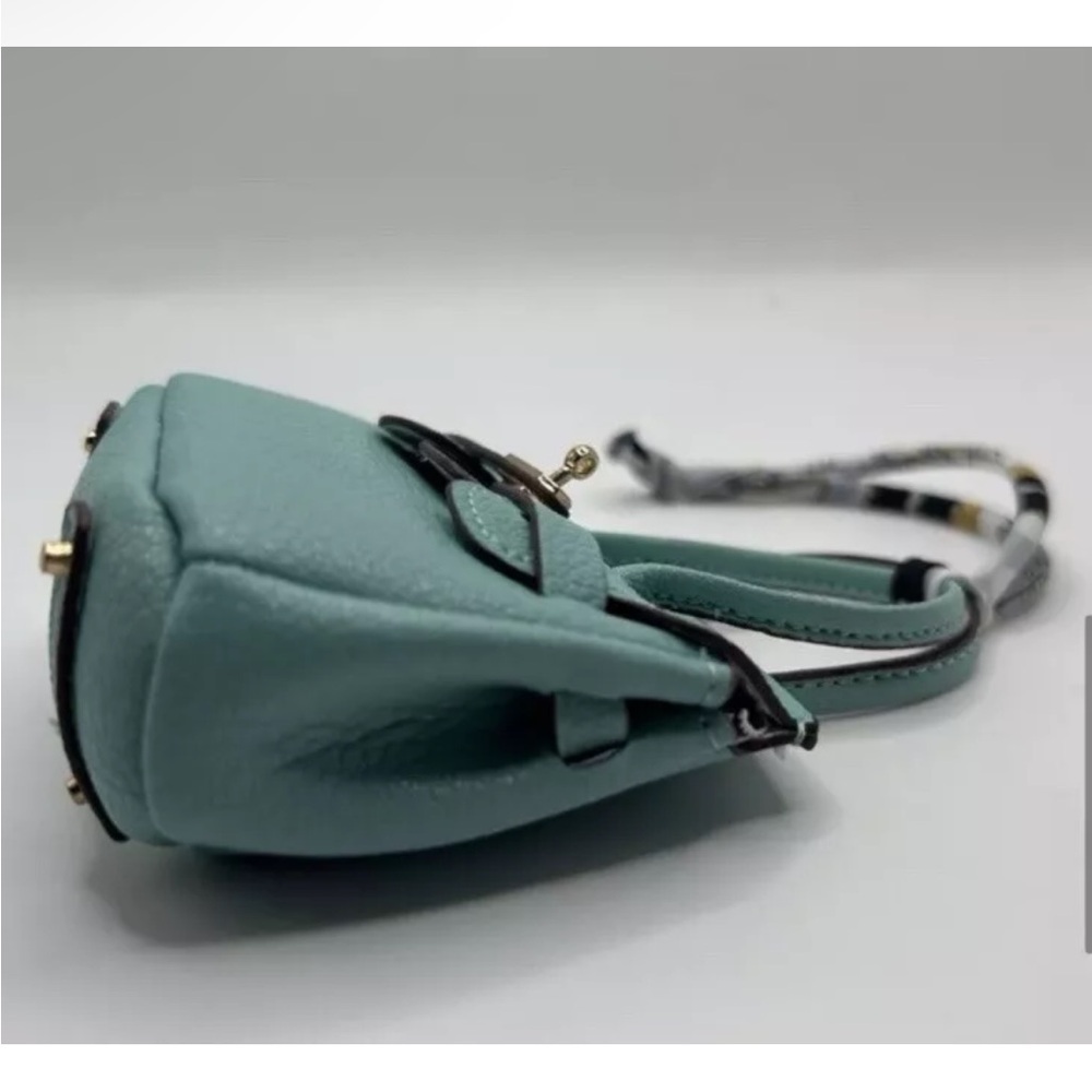 NEW Bag Charm Micro Mini Handbag Shape Charm/ Keychain Pouch Light Blue - Picture 8 of 11
